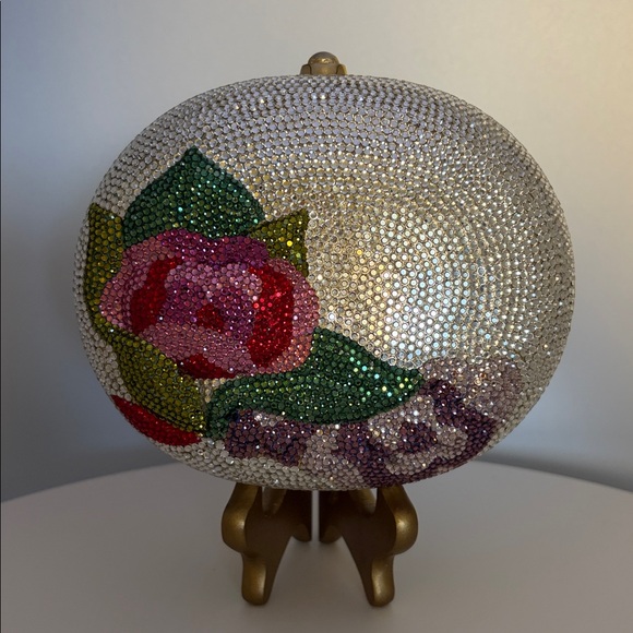 VINTAGE JUDITH LEIBER FLORAL MINAUDIERE - Picture 2 of 12